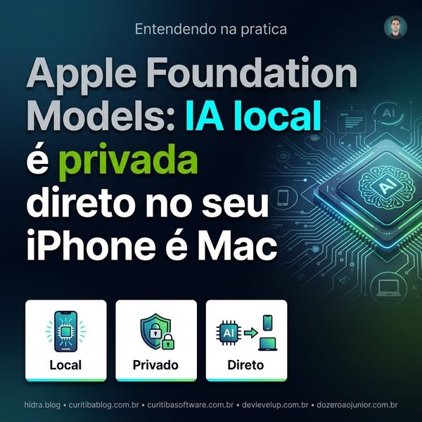 Apple Foundation Models: IA local é privada direto no seu iPhone é Mac