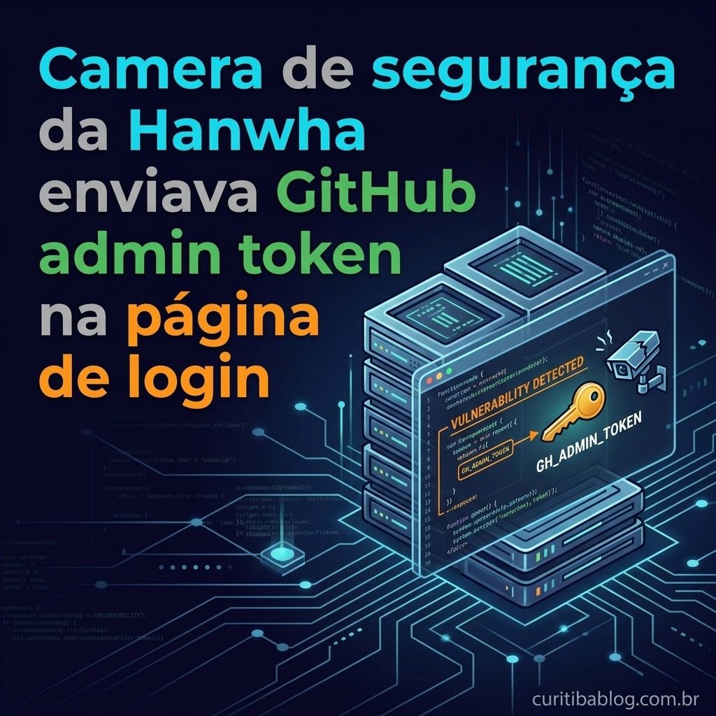 Camera de segurança da Hanwha enviava GitHub admin token na página de login