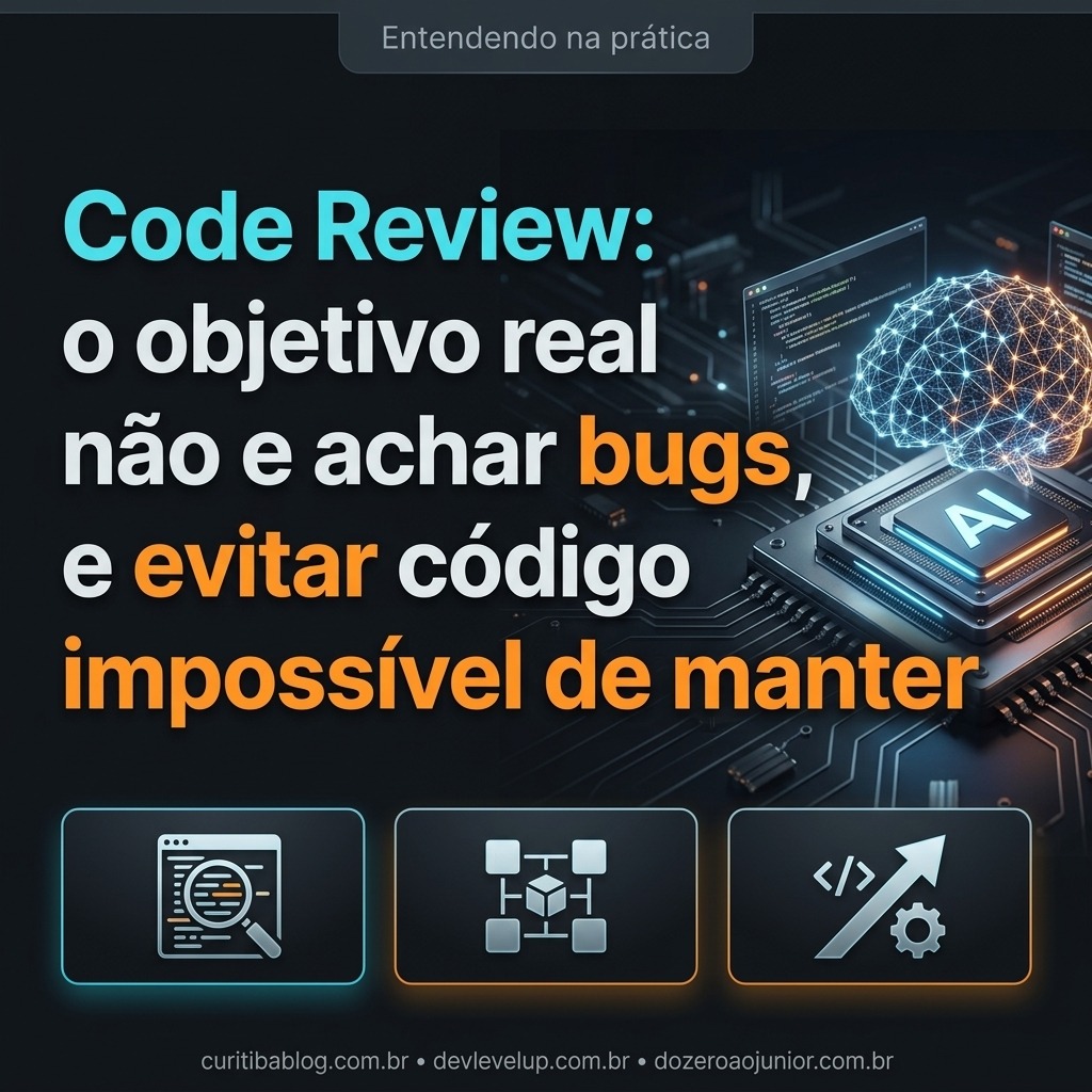 Code Review: o objetivo real não e achar bugs, e evitar código impossível de manter