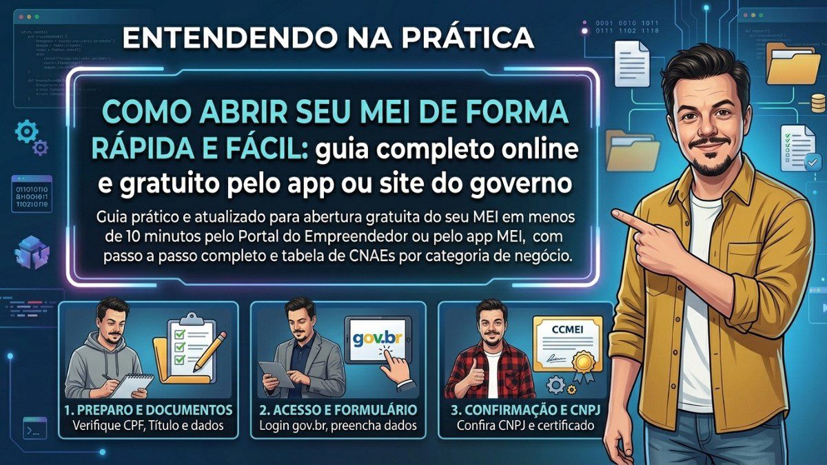 Como abrir o seu MEI rápido e fácil: guia completo online e grátis pelo app ou site do governo