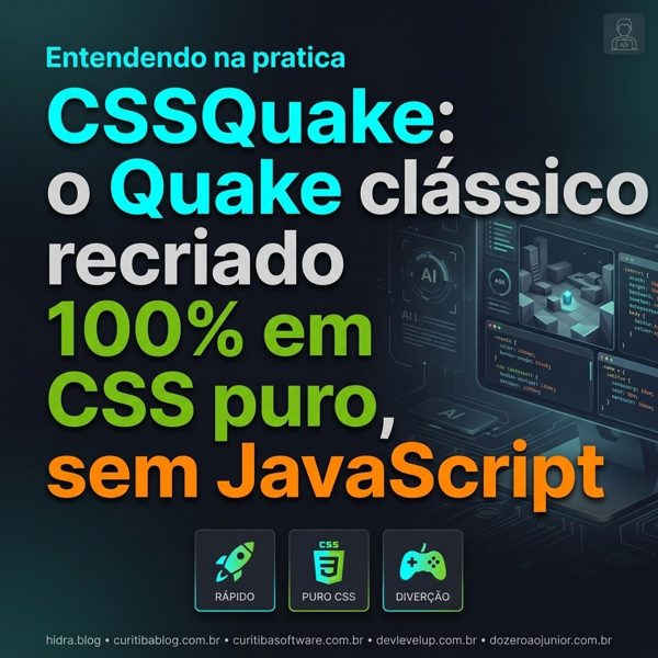 CSSQuake: o Quake clássico recriado 100% em CSS puro, sem JavaScript