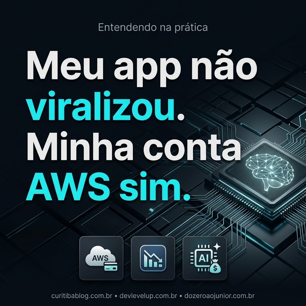 Meu app não viralizou. Minha conta AWS sim.