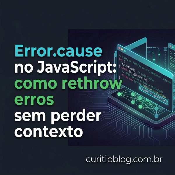 Error.cause no JavaScript: como rethrow erros sem perder contexto
