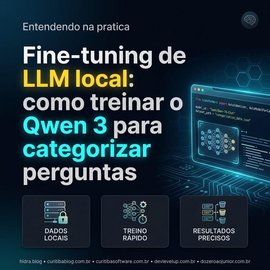 Fine-tuning de LLM local: como treinar o Qwen 3 para categorizar perguntas