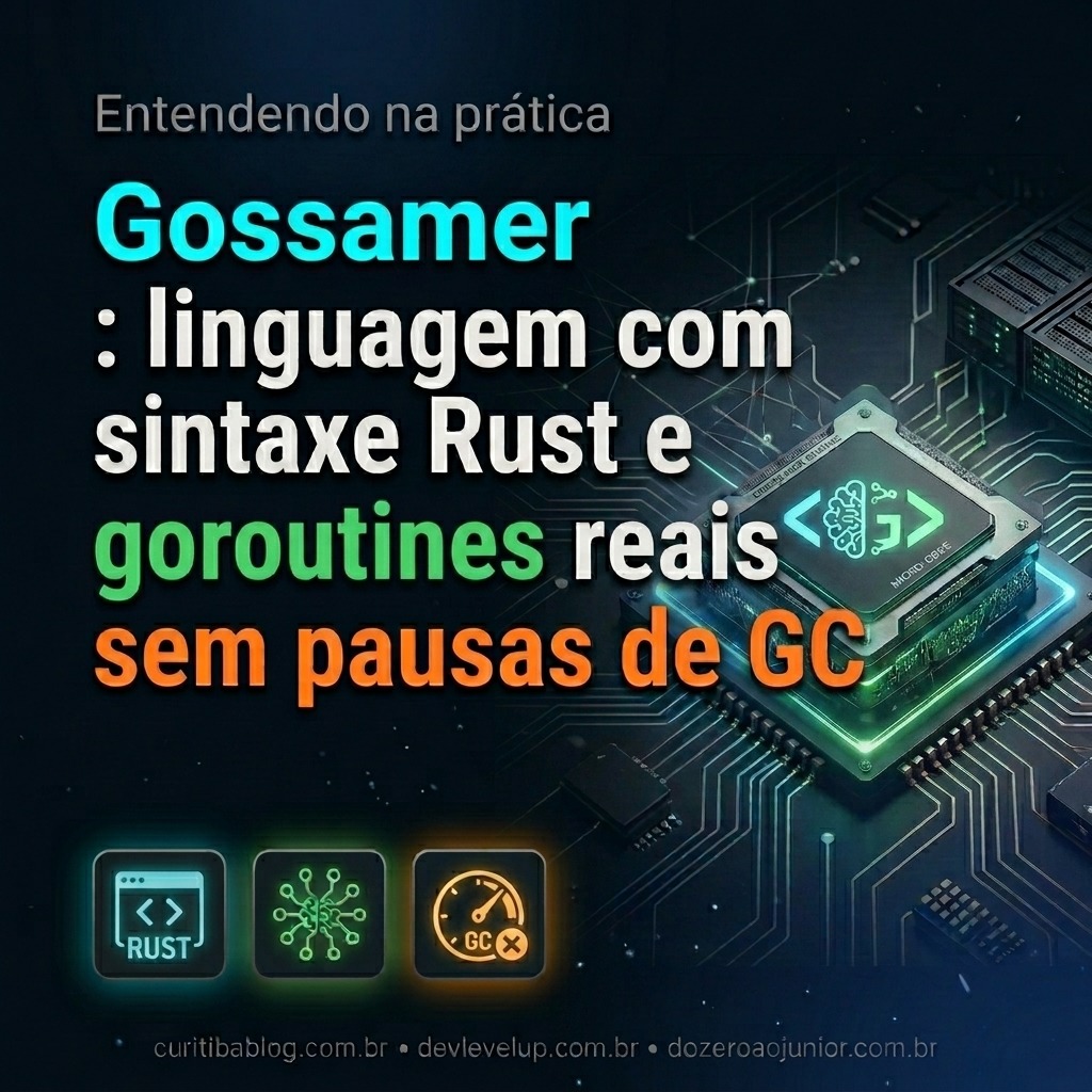 Gossamer: linguagem com sintaxe Rust e goroutines reais sem pausas de GC