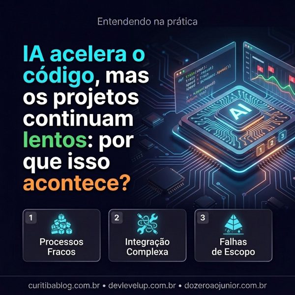 IA acelera o código, mas os projetos continuam lentos: por que isso acontece?