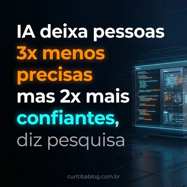 IA deixa pessoas 3x menos precisas mas 2x mais confiantes, diz pesquisa