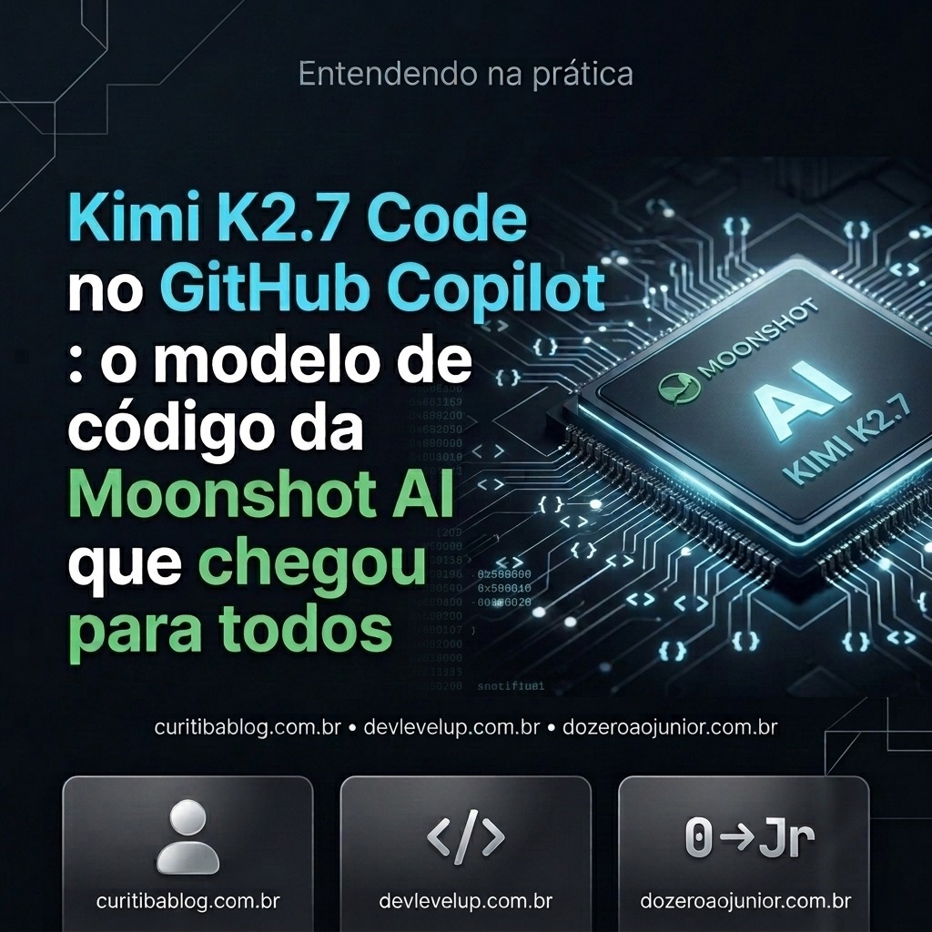 Kimi K2.7 Code no GitHub Copilot: o modelo de código da Moonshot AI que chegou para todos