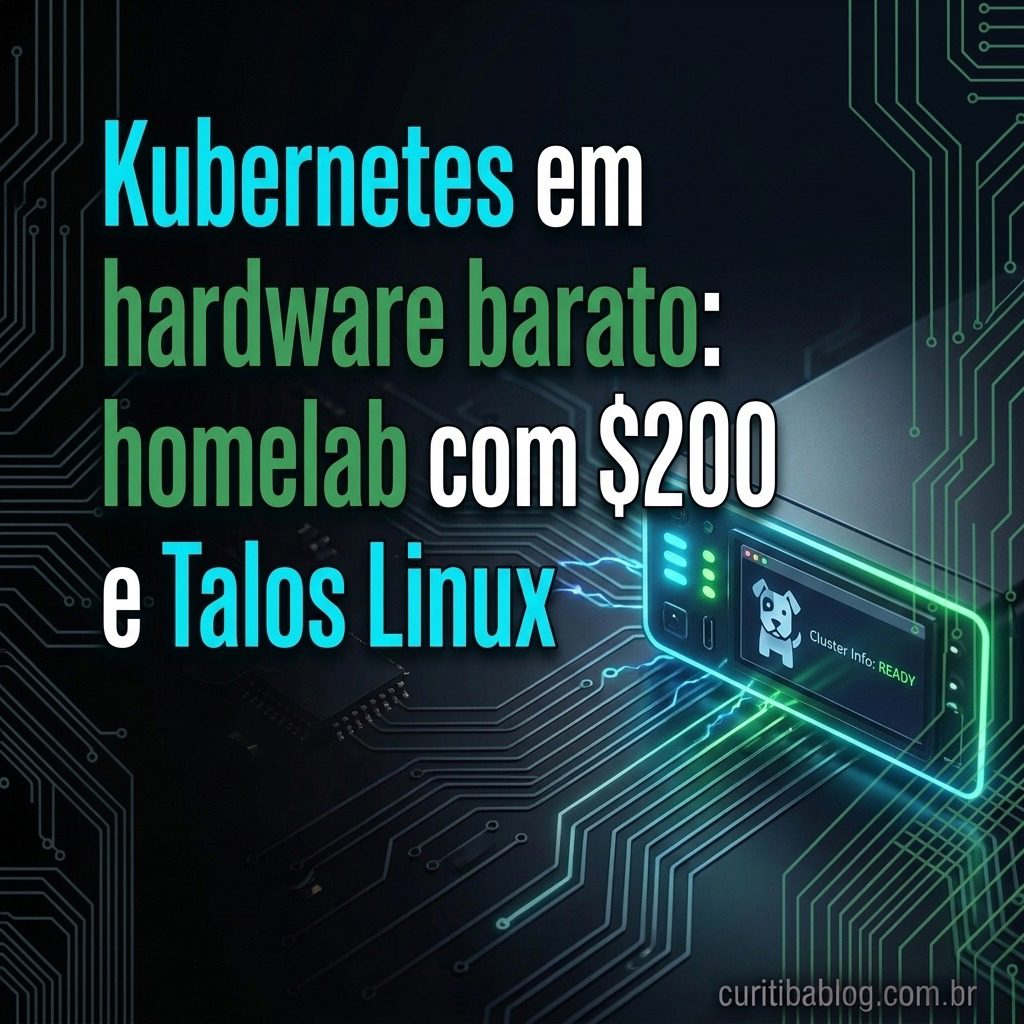 Kubernetes em hardware barato: homelab com $200 e Talos Linux