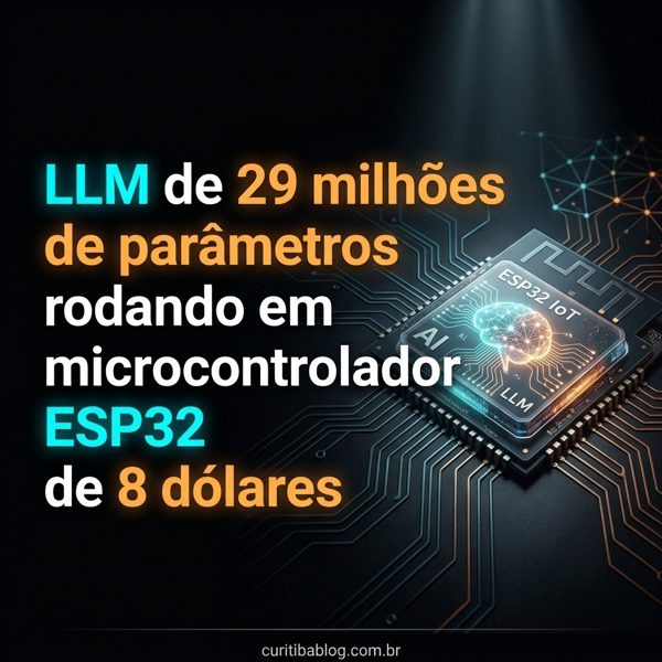 LLM de 29 milhões de parâmetros rodando em microcontrolador ESP32 de 8 dólares