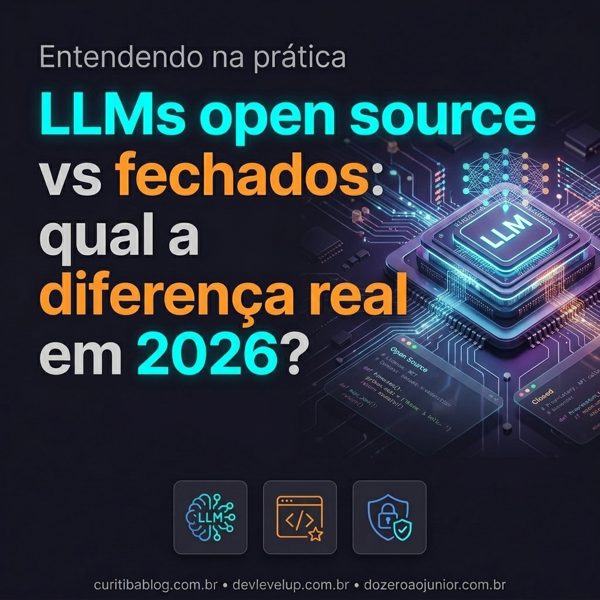 LLMs open source vs fechados: qual a diferença real em 2026?