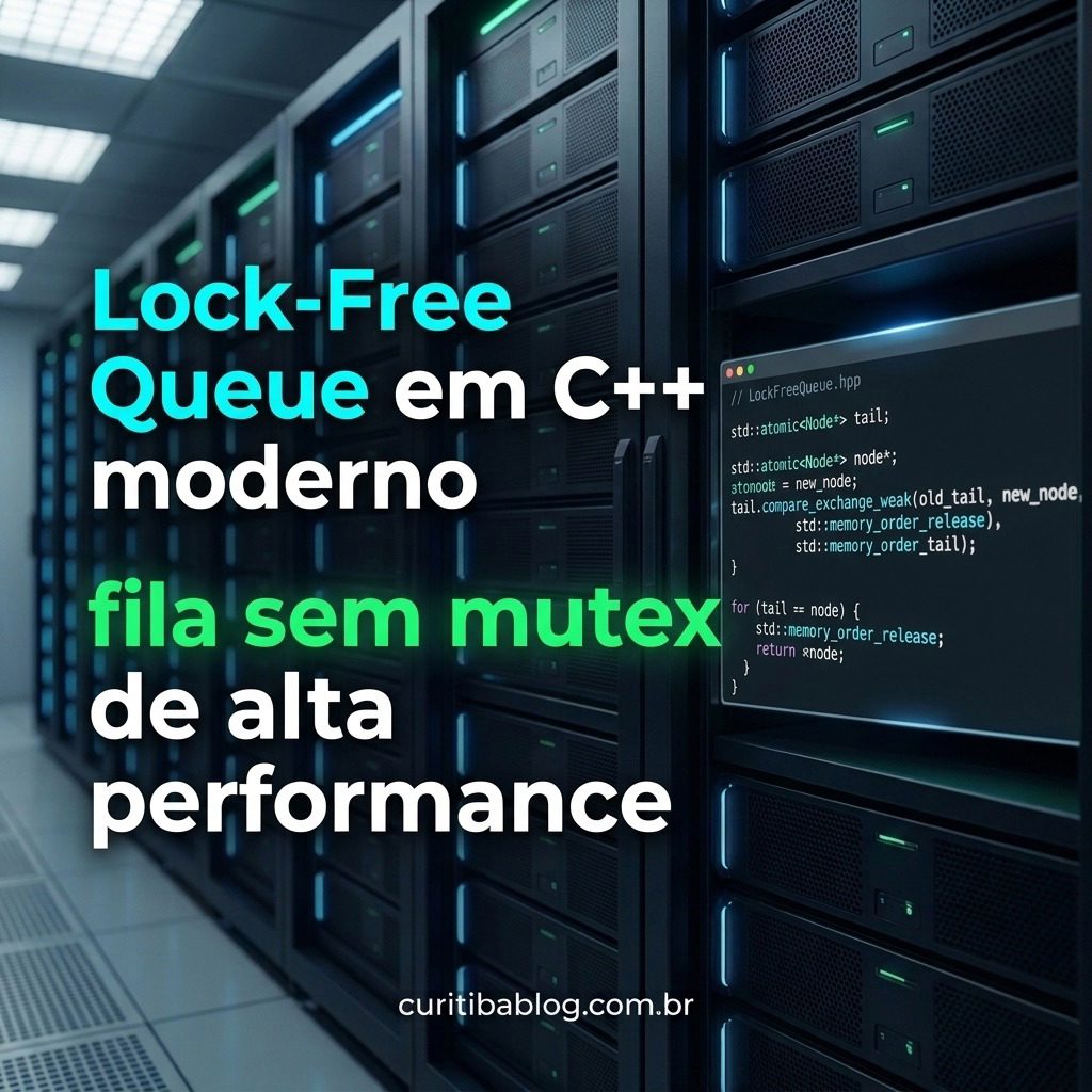 Lock-Free Queue em C++ moderno: fila sem mutex de alta performance