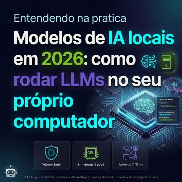 Modelos de IA locais em 2026: como executar LLMs no seu próprio computador