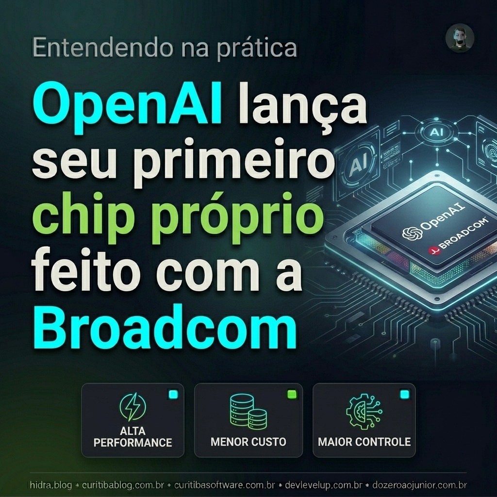 OpenAI lança seu primeiro chip próprio feito com a Broadcom