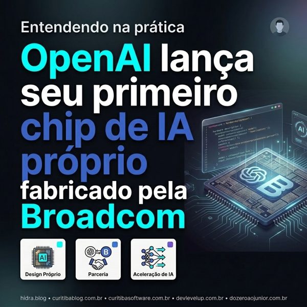 OpenAI lança seu primeiro chip de IA próprio fabricado pela Broadcom