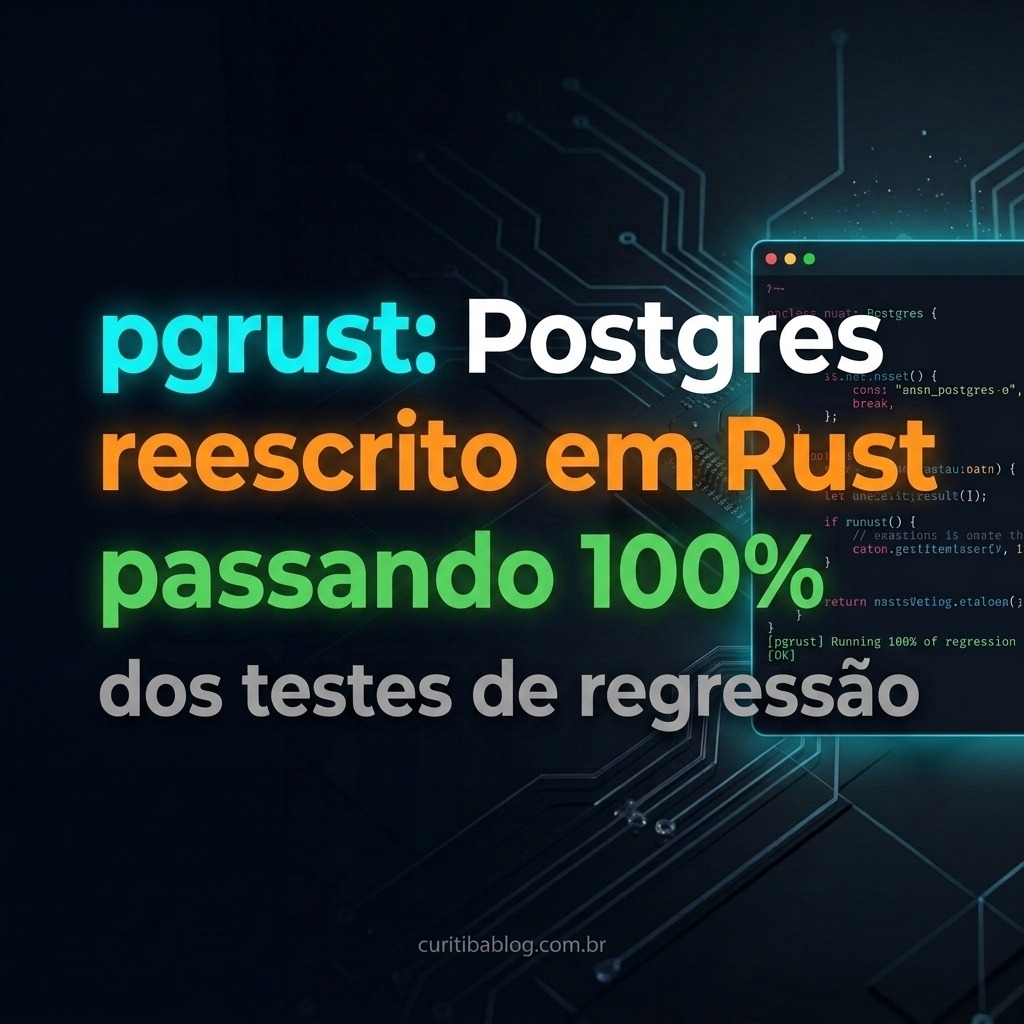 pgrust: Postgres reescrito em Rust passando 100% dos testes de regressão