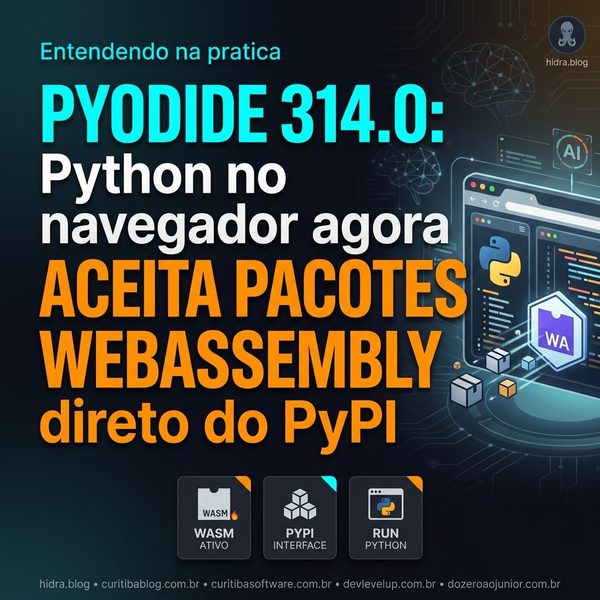 Pyodide 314.0: Python no navegador agora suporta pacotes WebAssembly diretamente do PyPI