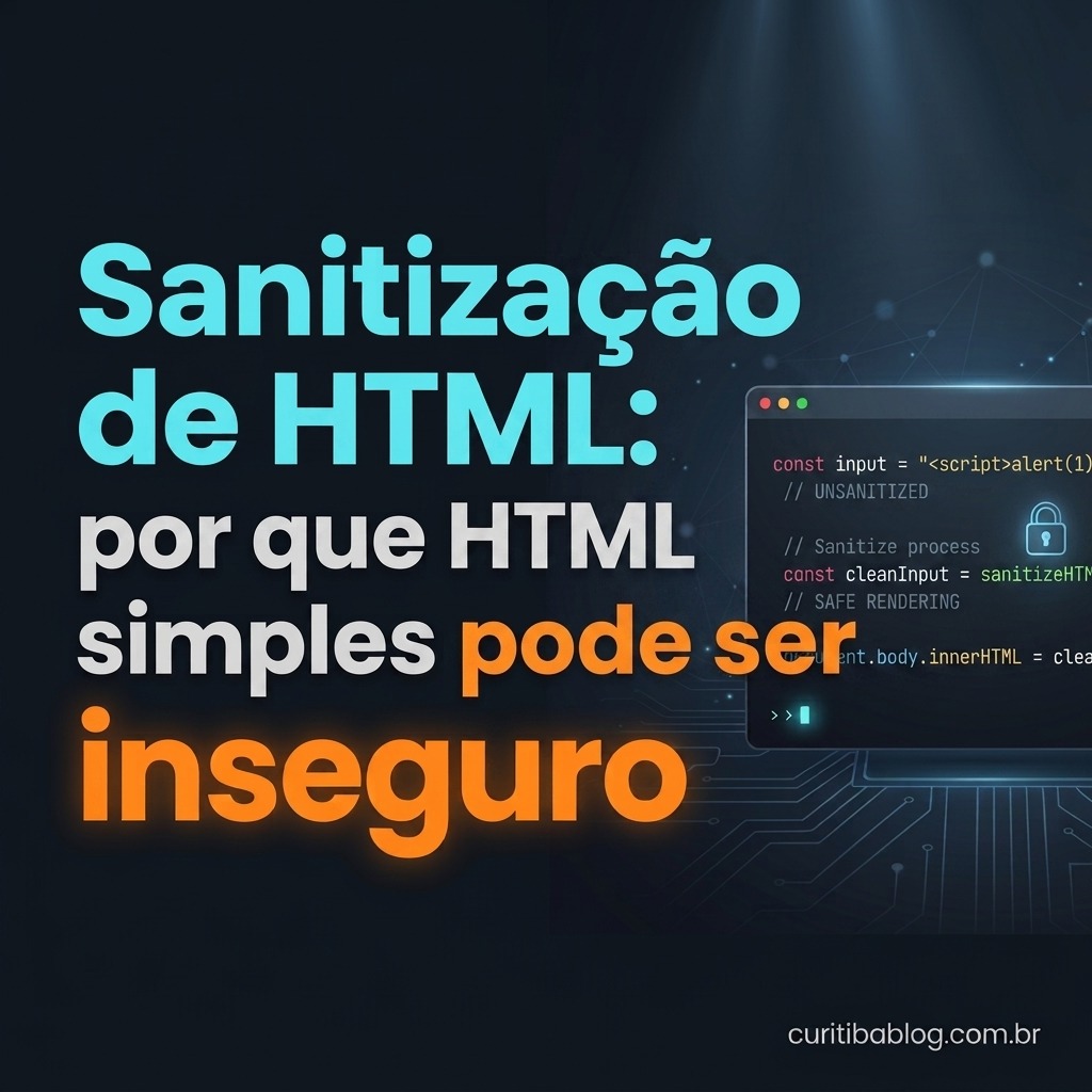 Sanitização de HTML: por que HTML simples pode ser inseguro
