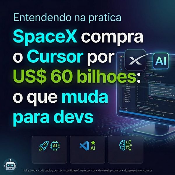SpaceX adquire a Cursor por US$ 60 bilhões: quais impactos para desenvolvedores?
