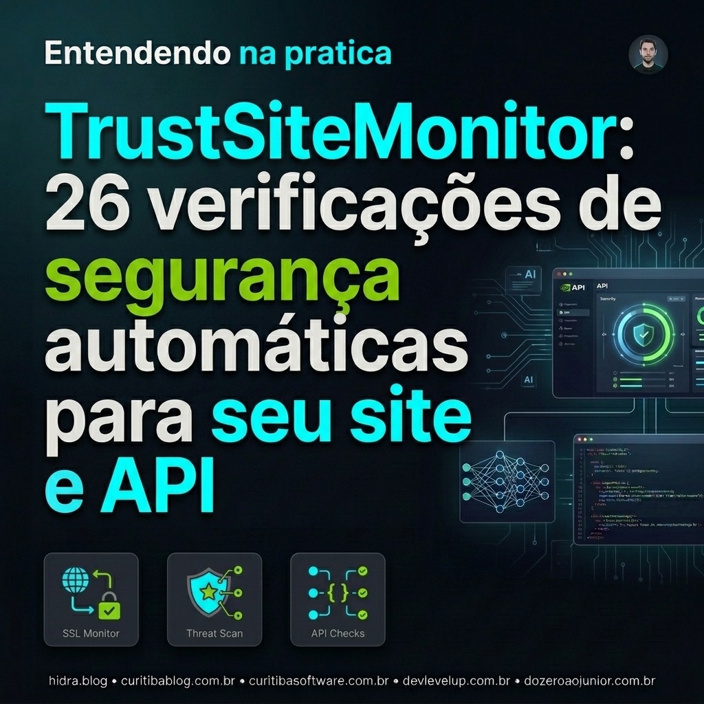 TrustSiteMonitor: 26 verificações de segurança automáticas para seu site e API
