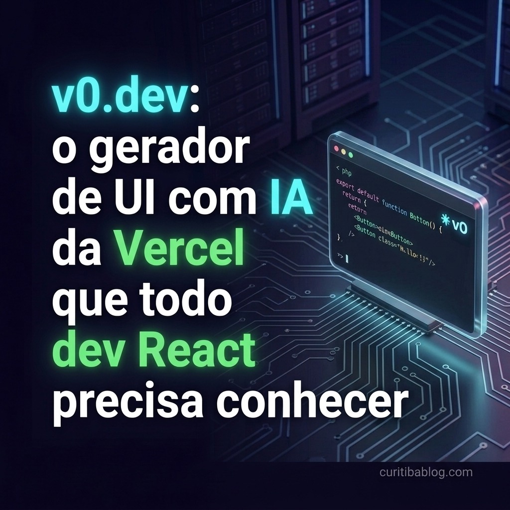 v0.dev: o gerador de UI com IA da Vercel que todo dev React precisa conhecer
