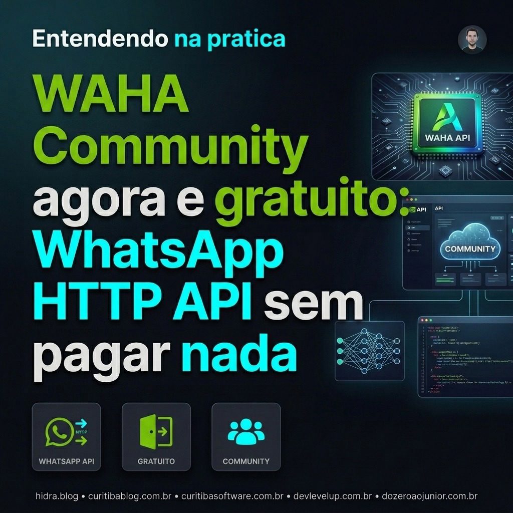 WAHA Community agora e gratuito: WhatsApp HTTP API sem pagar nada