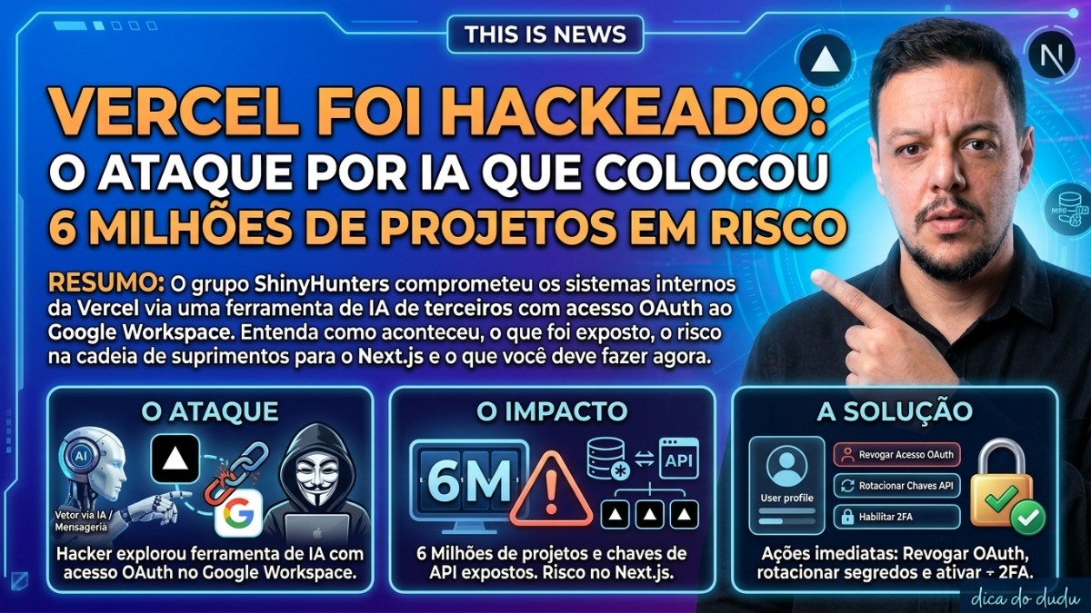 Vercel foi hackeada: o ataque via IA que colocou 6 milhões de projetos em risco