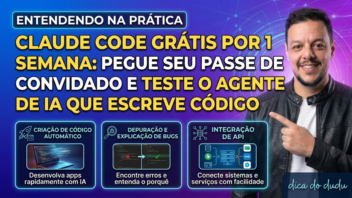 Claude Code grátis por 1 semana: pegue seu guest pass e teste o agente de IA que escreve código