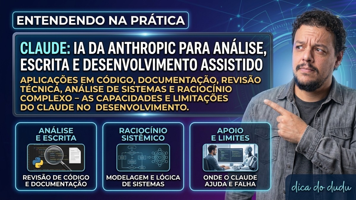 Claude: IA da Anthropic para análise, escrita e desenvolvimento assistido