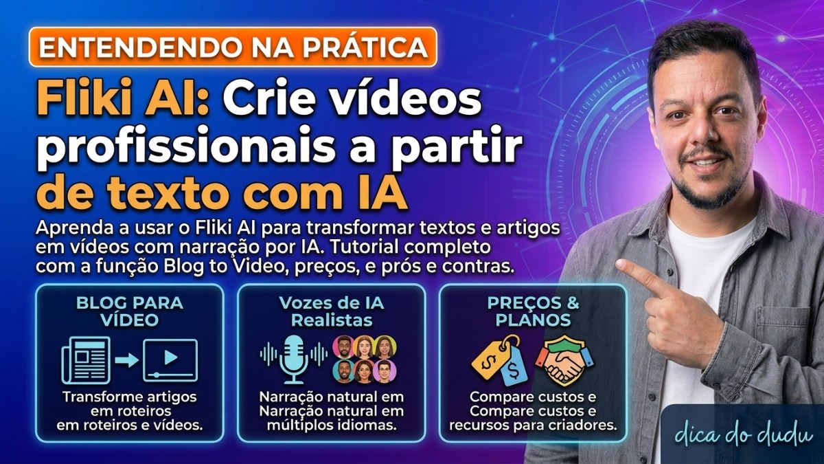 Fliki AI: crie vídeos profissionais a partir de texto com IA