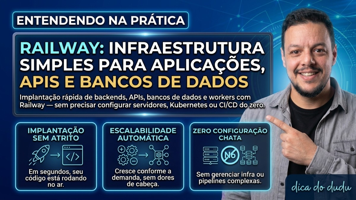 Railway: infraestrutura simples para aplicações, APIs e bancos de dados