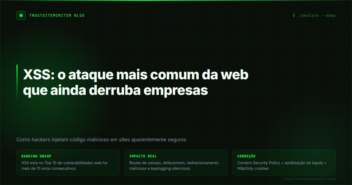 XSS: o ataque mais comum da web que ainda derruba empresas
