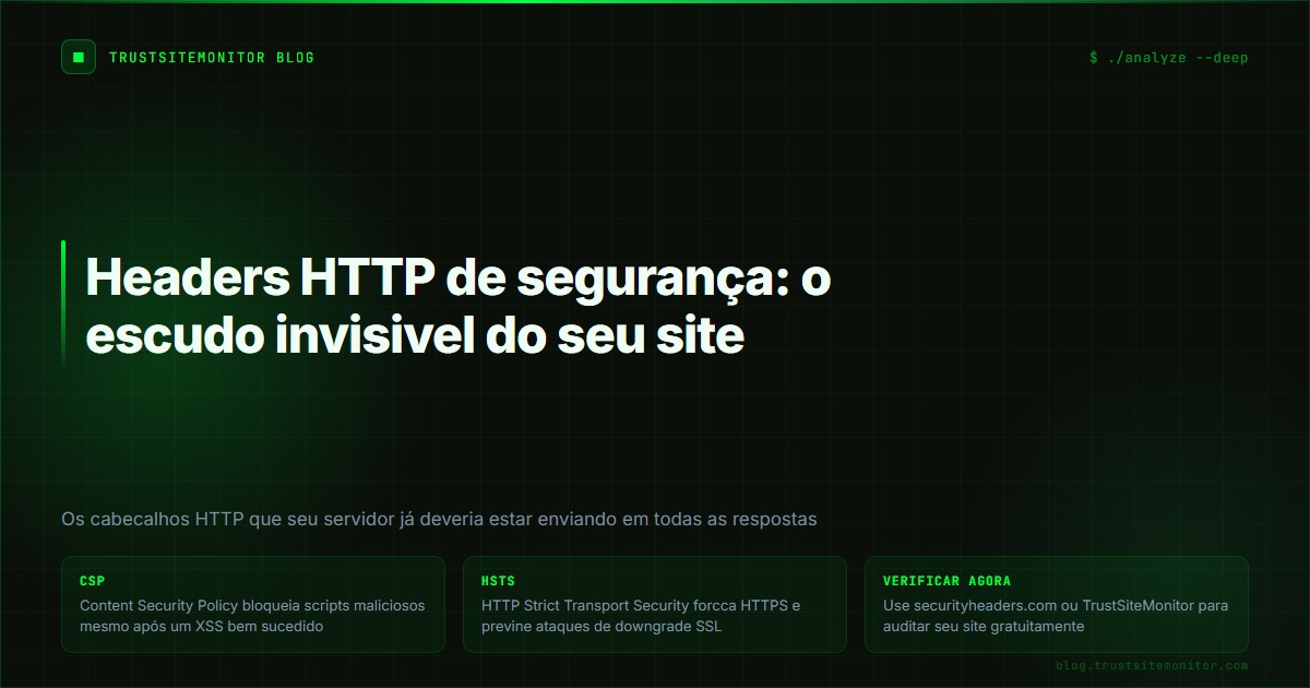 Headers HTTP de segurança: o escudo invisível do seu site