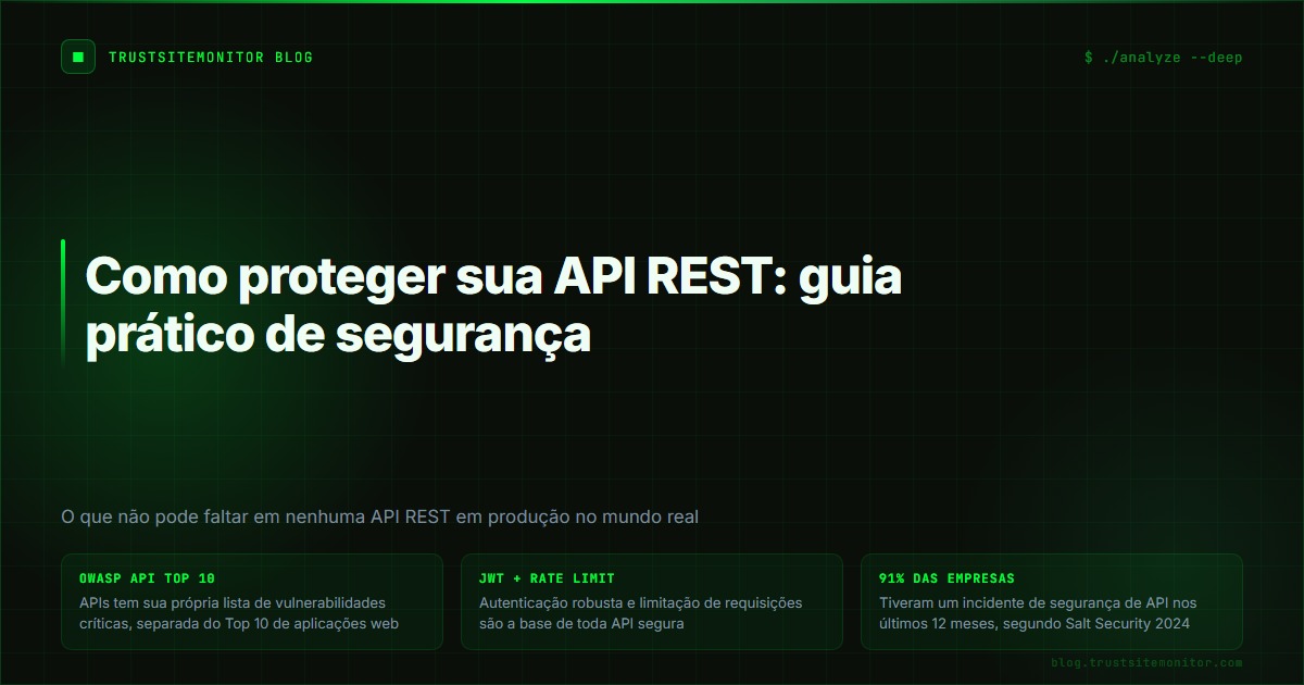 Como proteger sua API REST: guia prático de segurança